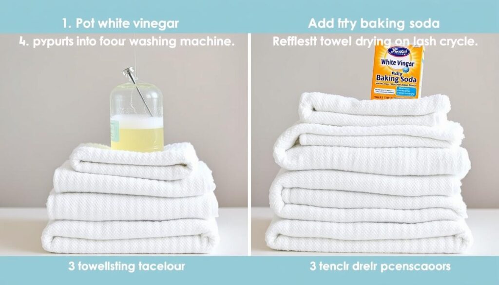 step-by-step process to deodorize towels