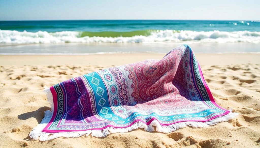 plush cotton beach towel