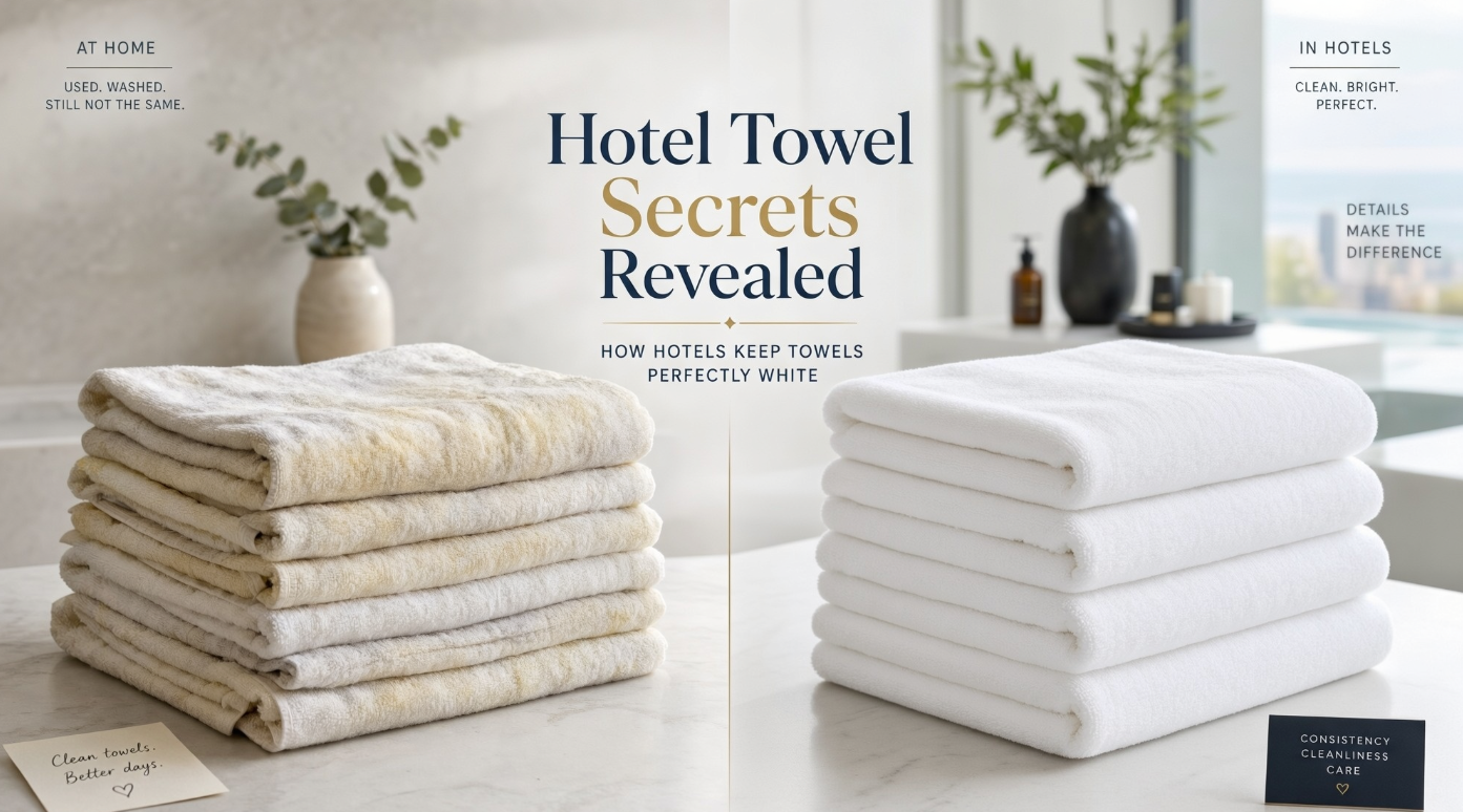 How Do Hotels Wash White Towels